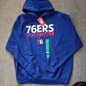 NEW NBA 76ers Logo Hoodie, Mens XL